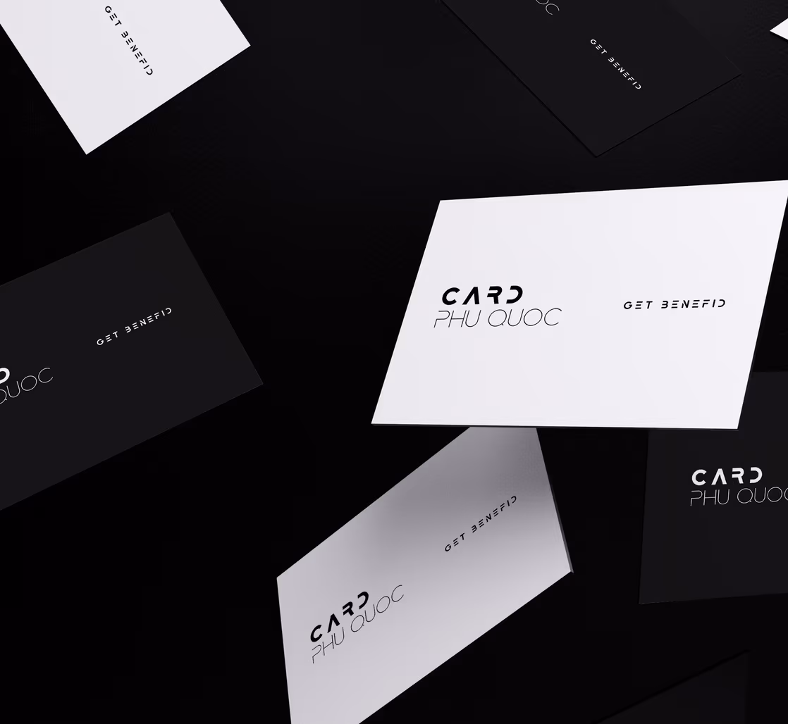 Karty Card Phu Quoc na ciemnym tle